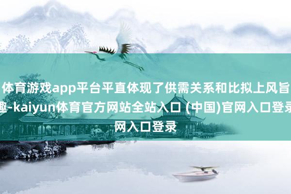 体育游戏app平台平直体现了供需关系和比拟上风旨趣-kaiyun体育官方网站全站入口 (中国)官网入口登录