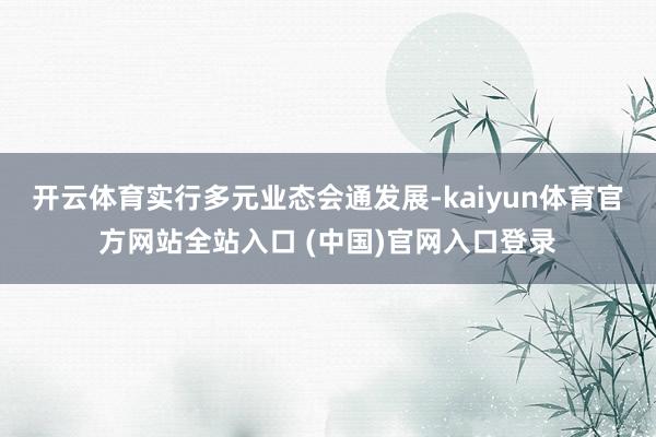 开云体育实行多元业态会通发展-kaiyun体育官方网站全站入口 (中国)官网入口
