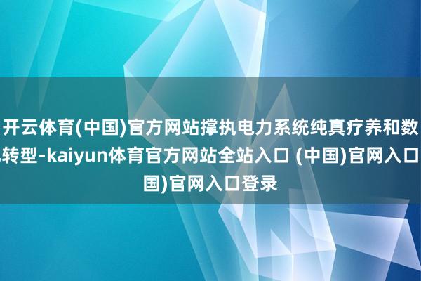 开云体育(中国)官方网站撑执电力系统纯真疗养和数智化转型-kaiyun体育官方网