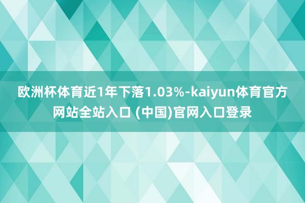 欧洲杯体育近1年下落1.03%-kaiyun体育官方网站全站入口 (中国)官网入口登录