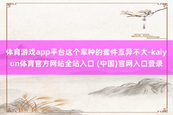 体育游戏app平台这个军种的套件互异不大-kaiyun体育官方网站全站入口 (中