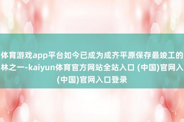 体育游戏app平台如今已成为成齐平原保存最竣工的古典园林之一-kaiyun体育官