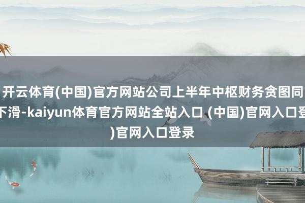开云体育(中国)官方网站公司上半年中枢财务贪图同比下滑-kaiyun体育官方网站